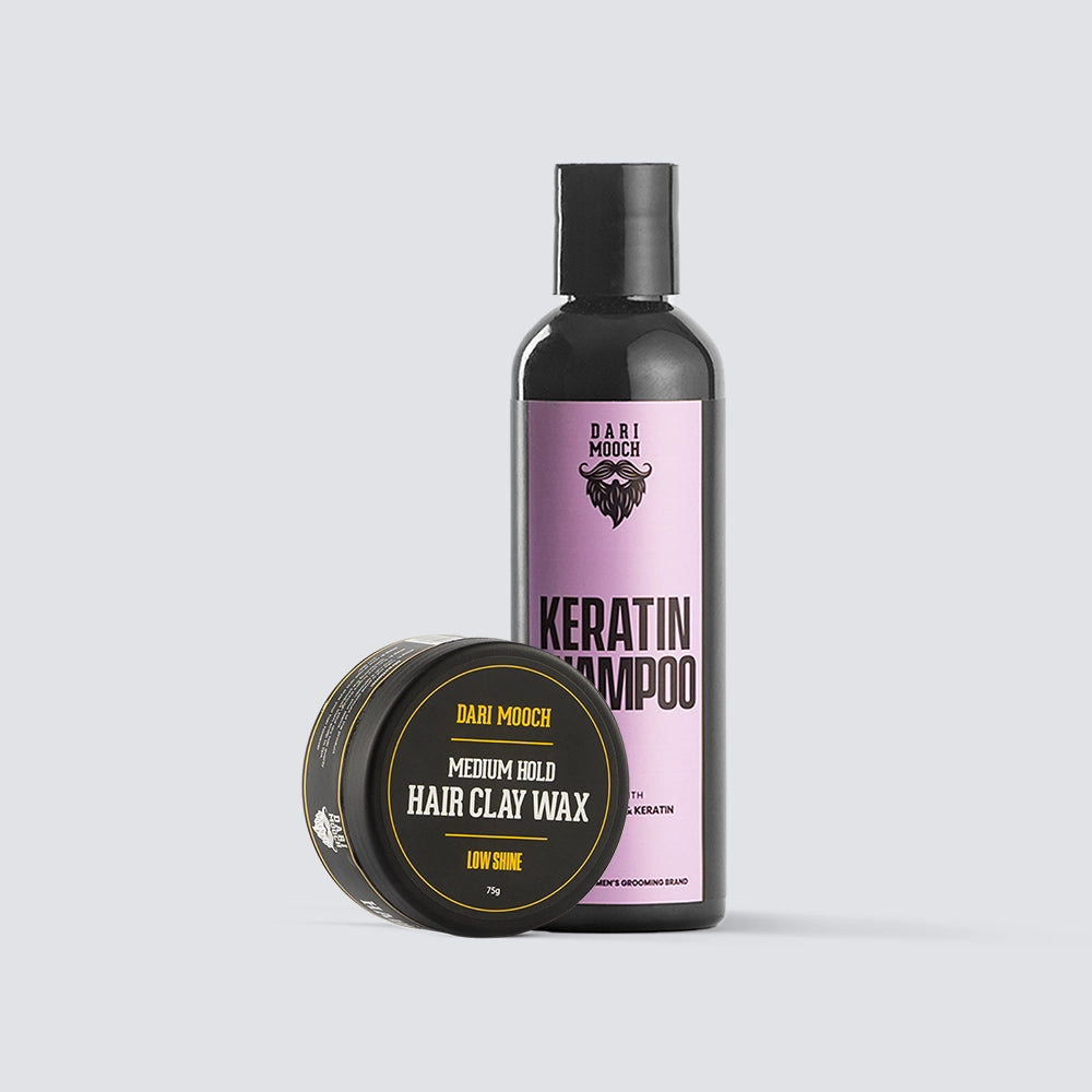 Hair Clay Wax + Keratin Shampoo Dari Mooch