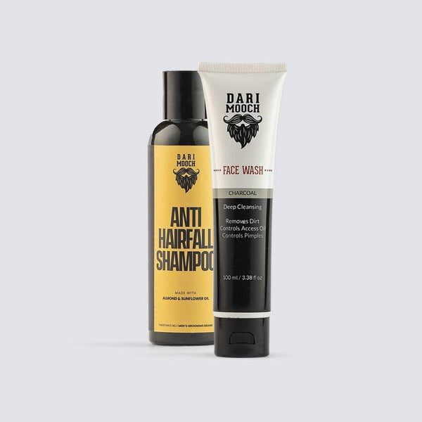 Charcoal Face Wash + Anti-Hair fall Shampoo - Dari Mooch