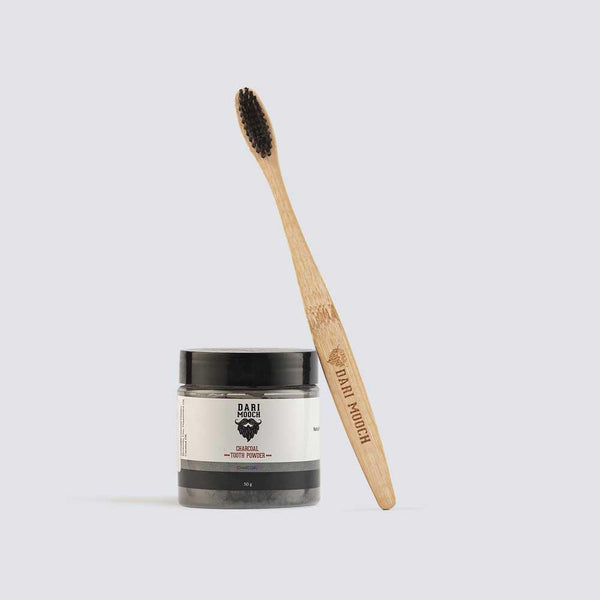 Charcoal Powder + Bamboo Toothbrush - Dari Mooch